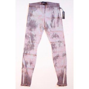 JOE's JEANS The LEGGING Camo DENIM Side Seam ANKLE Zip JEGGINGS Tie Dye M